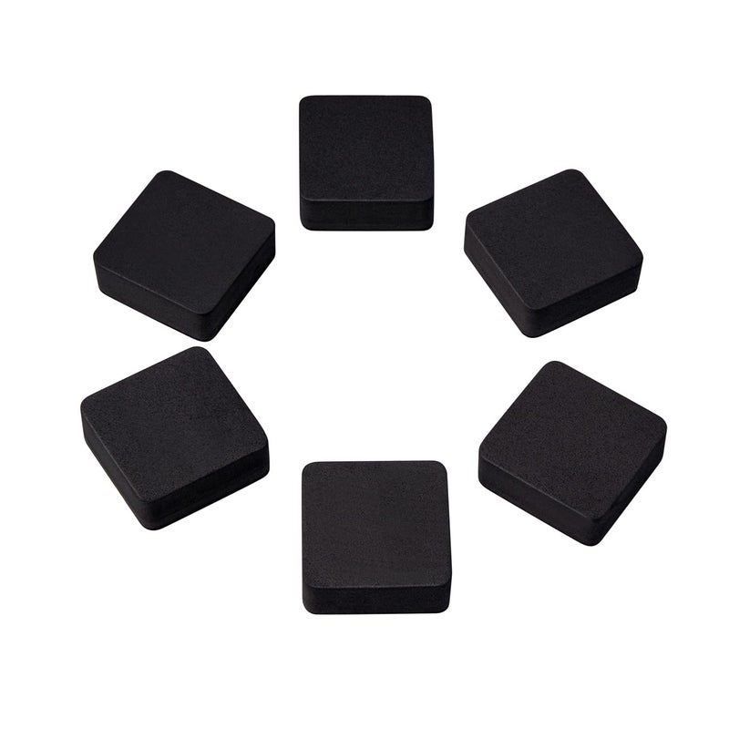 Favide 24 Pack Magnetic Whiteboard Dry Eraser Chalkboard Cleansers for Classroom  Home and Office (Square  Black) - Image 3